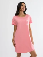 Triumph Nightdresses Βαμβακερό Νυχτικό με Κοντό Μανίκι και Τσεπάκι