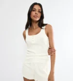 Triumph Mix & Match Top NSL Pointelle Αμάνικο Τοπ Πιτζάμας με Τετράγωνη Λαιμόκοψη