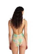 Blu4U Lila Damask Ολόσωμο Μαγιό με Τύπωμα Πετρόλ - Image 3