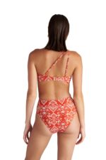 Blu4U Coral Damask Ολόσωμο Μαγιό με Έναν Ώμο Κοραλί - Image 3