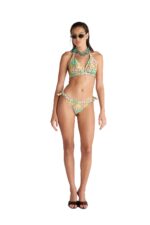 Blu4U Lila Damask Brazilian Μπικίνι Σλιπ με Πλαϊνό Δέσιμο