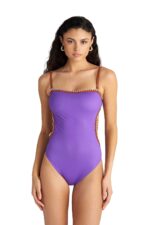 Blu4U Zebra Stripes Ολόσωμο Μαγιό Strapless με Ανοίγματα - Image 2