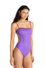 Blu4U Zebra Stripes Ολόσωμο Μαγιό Strapless με Ανοίγματα - Image 3