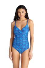Blu4U Blue Ikat Ολόσωμο Ντραπέ Μαγιό - Image 2