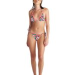 Blu4U Coral Stitch Τριγωνικό Bikini Top με Τύπωμα
