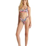 Blu4U Coral Stitch Printed Crop Top Bikini