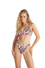 Blu4U Coral Stitch Printed Crop Top Bikini - Image 2