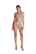 Blu4U Aztec Mix Τριγωνικό Μπικίνι Τοπ με Κροσέ Λεπτομέρεια