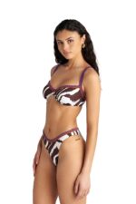 Blu4U Zebra Stripes Brazilian Μπικίνι Σλιπ με Κροσέ Λεπτομέρειες - Image 3