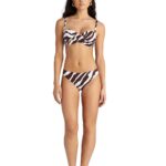 Blu4U Zebra Stripes Bikini Top με Μπανέλα Cup D