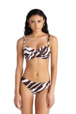 Blu4U Zebra Stripes Bikini Top με Μπανέλα Cup D - Image 2