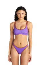 Blu4U Zebra Stripes Bikini Crop Top Μωβ - Image 2