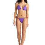 Blu4U Zebra Stripes Τριγωνικό Bikini Top Μωβ