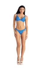 Blu4U Blue Ikat Brazilian Μπικίνι Σλιπ Διπλής Όψης με Πλαϊνό Δέσιμο