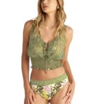Blu4u ‘JUNGLE GARDEN’ Γυναικείο Κροπ Τοπ Εμπριμέ
