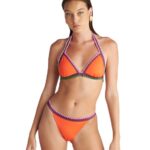 Blu4U Coral Stitch Τριγωνικό Bikini Top με Κροσέ Λεπτομέρειες