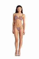 Blu4U Bronze Pixel Bikini Top Διπλής Όψης με Στριφτή Λεπτομέρεια