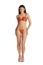 Blu4U Bronze Pixel Bikini Top Διπλής Όψης με Στριφτή Λεπτομέρεια - Image 4