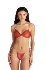 Blu4U Bronze Pixel Bikini Top Διπλής Όψης με Στριφτή Λεπτομέρεια - Image 5
