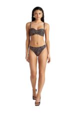 Blu4U Toffee Leo Strapless Bikini Top Cup D