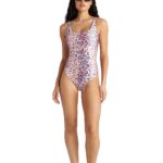 Blu4U Animal Print Ολόσωμο Μαγιό με Φαρδιά Τιράντα