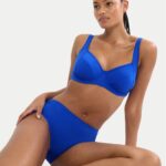 Triumph Summer Twist W 01 Γυναικείο Σετ Μαγιό Μπλε-Μαύρο με Μπανέλα