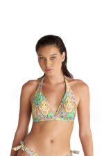 Blu4u Lila Damask Τρίγωνο Μπικίνι Τοπ (Cup D) - Petrol