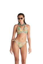 Blu4u Lila Damask Τρίγωνο Μπικίνι Τοπ (Cup D) - Petrol - Image 3