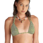 Blu4u Jungle Garden Γυναικείο Μαγιό Μπικίνι Τοπ Τρίγωνο Δετό με Ενίσχυση