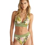Blu4u Jungle Garden Γυναικείο Μαγιό Μπικίνι Τοπ Τρίγωνο Διπλής Όψεως σε Cup D