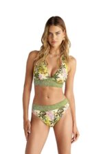 Blu4u Jungle Garden Γυναικείο Μαγιό Μπικίνι Τοπ Τρίγωνο Διπλής Όψεως σε Cup D