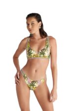 Blu4u Jungle Garden Μπικίνι Σλιπ Brazilian με Κροσέ Λεπτομέρειες