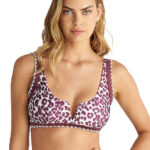 Blu4u Stripes and Spots Μπικίνι Μπουστάκι Bralette (Cup C) - Μπορντό