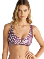 Blu4u Stripes and Spots Μπικίνι Μπουστάκι Bralette (Cup C) - Μπορντό