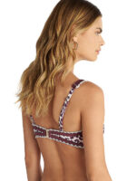 Blu4u Stripes and Spots Μπικίνι Μπουστάκι Bralette (Cup C) - Μπορντό - Image 3