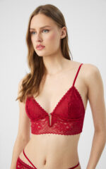 Γυναικείο Σουτιέν Minerva Dalida Bralette - Κόκκινο χωρίς Ενίσχυση - Image 2