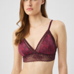 Γυναικείο Σουτιέν Minerva Rosa Bralette - Μπορντό Floral με Δαντέλα