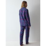 Γυναικεία Πιτζάμα Triumph Boyfriend PW 01 X Checks - Σκούρο Μπλε Καρό - Image 4