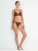 Γυναικείο Σετ Εσωρούχων Gisela Intimates - Καφέ Πουά Σουτιέν & Σλιπ - Image 4