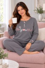 Γυναικεία Plus Size Πιτζάμα - Ελληνικής Κατασκευής - Image 2