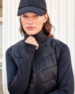 Γυναικείο Αθλητικό Μπουφάν Gisela Sport - Καπιτονέ Μαύρο με Φερμουάρ - Image 2