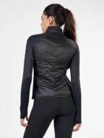Γυναικείο Αθλητικό Μπουφάν Gisela Sport - Καπιτονέ Μαύρο με Φερμουάρ - Image 4
